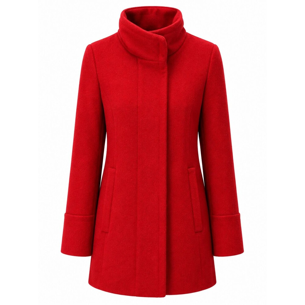 J.Crew Woman Wool Blend Full Zip City Coat Winter Minimalist Size 6P WOMAN
